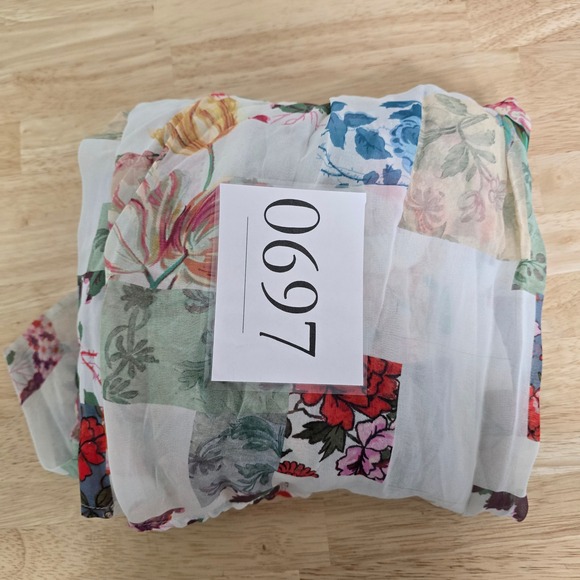 Anthropologie Pink Combo Patchwork Floral Ruffle Strap Maxi Dress Womens Size M - Picture 9 of 10